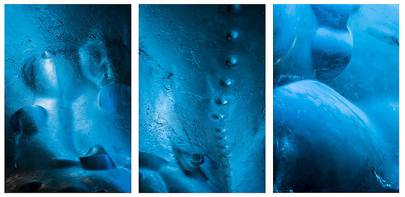 Ice Formations Inside Glacier